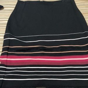 White House Black Market Black Knit Skirt size 6